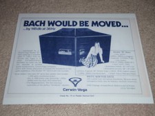 Cerwin Vega Double D Avertisseur Brochure, 1974, Lunettes, 1 Page