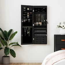 Armoire à Bijoux avec Miroir Murale Organisateur Rangement Chambre vidaXL