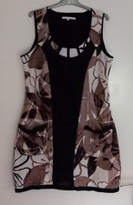 Robe couleurs d'automne T/42 "Patrice Bréal" coton, doublée