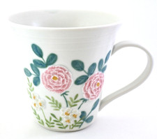Tasse tasse tasse japonaise faite main rose blanc papillon artisanat céramiqu...