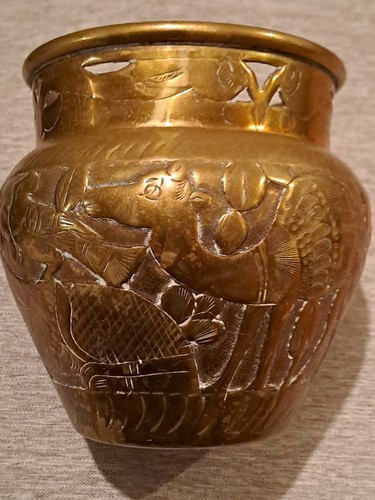 Cache pot laiton egypte - cache,