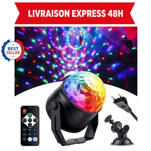 Boule disco led rgb avec - disco,