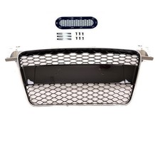 CALANDRE NID D'ABEILLE CHROME + NOIR POUR AUDI TT 8J DE 2006 A 2014