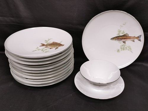 Beau service poissons 12 - beau, à