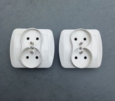 Lot de deux prise de courant double