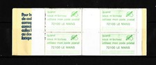 France : Vignette Code Postal Type 2 : LE MANS 72100  (VERt)  Neuf - Sceller