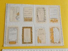 planche (21 x 16 cm)  8 étiquettes adhésives humoristiques pour cadeaux  RUSTICA