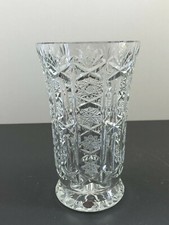Ancien Grand Vase en Cristal Taillé Vintage 1960 1970