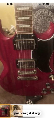 Epiphone 400 red solid - red,