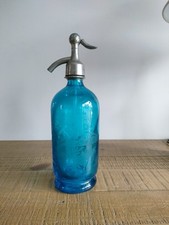 Ancien Siphon J&L Labet Beaune - Bouteille en Verre Bleue - Bistrot - Breveté