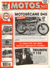 MOTOS D'HIER  88 MOTOBECANE 125 D 45 S D45 TRIUMPH T110 T 110 Amicale LAVERDA