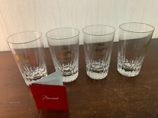 4 verres à orangeade monogramme doré en cristal de Baccarat (prix à la pièce)
