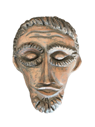 Sculpture masque mural visage - sculpture,