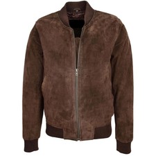 Veste aviateur homme US A2 Flight Bomber Jacket 100 % cuir véritable daim...