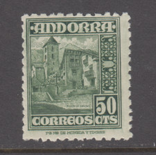 Andorre Espagnole Espagne 1948 Espagne Nouveau Mint MNH Edifil 51 Scott 43 Lot 1