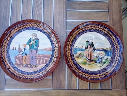 Deux plat faience ancienne - plat,