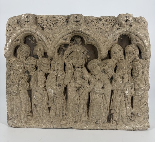 Bas relief religieux pierre - bas,