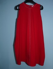 Haut tunique robe très courte sans manches rouge ZARA taille S - BE