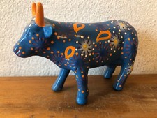 ❤️Superbe vache décorative bleue  objet décoration collection type cow parade
