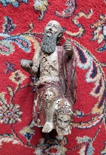 Saint Jérôme : École Française du XVIII eme siècle , bois sculpté polychrome "