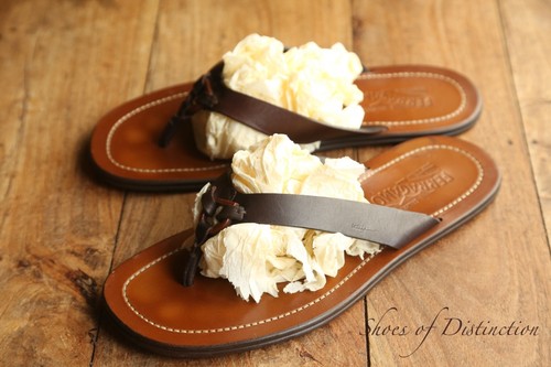 Sandales cuir marron - cuir,