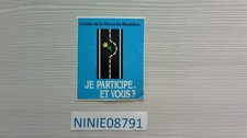 AUTOCOLLANT année de la sécurité routière je participe et vous  STICKER