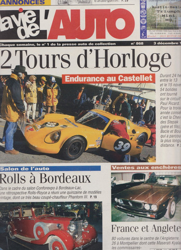 Vie auto n 868 - la, n°868