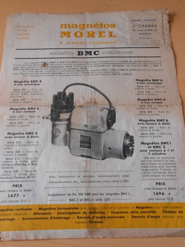 Fiche technique magnéto - technique, morel