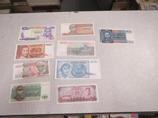 LOT DE 9 BILLETS ETRANGERS NEUF