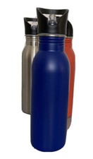 Gourde Bouteille Thermos Isotherme 650ml + Bec & Paille / Chaud & Froid / Bleu