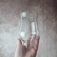 Tulipe de Lampe en Verre Transparent – Forme Flamme – Abat-Jour Ancien