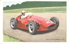 Objet de collection carte chocolat Tobler voiture de vourse Maserati  