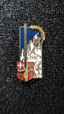 Insigne Promo ESM Saint Cyr ARMEE DES ALPES 1940 G5739 Matriculé BOUSSEMART