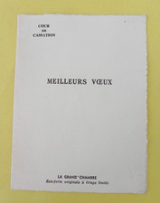 CARTE MEILLEURS VOEUX ,COUR de CASSATION ,gravure EAU FORTE ORIGINALE 1966 signé
