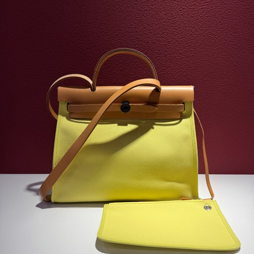 Hermès herbag zip yellow - hermès,