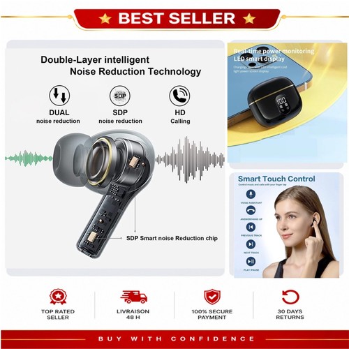 écouteurs bluetooth sans fil - sans,