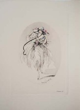 Louis ICART : Jeune femme au