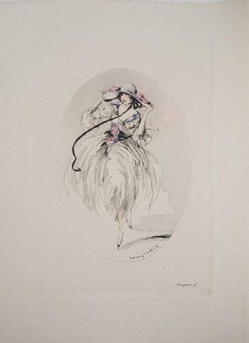 Louis icart jeune femme au - :,