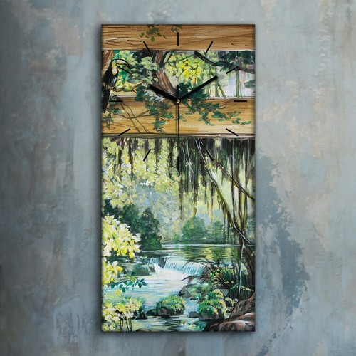 Horloge décorative sur - , toile