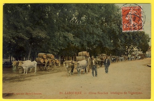 Cpa libourne allée souchet - allée,