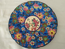 ANCIENNE ASSIETTE ÉMAUX DE LONGWY ART DÉCO CÉRAMIQUE