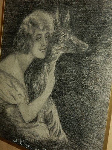 Tableau ancien fusain - tableau, au
