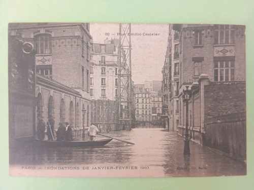Cpa paris inondations - paris,