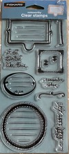 clear stamps tampon transparent Tags Et Mots marque Fiskars