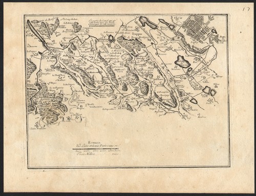 1705 gravure carte nouveau - gravure,