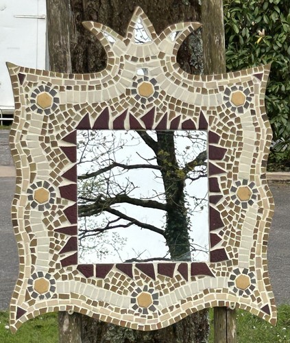 Miroir artisanal mosaïque - miroir,