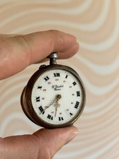 MONTRE GOUSSET ARGENT POINÇON CRABE CYLINDRE 10 RUBIS