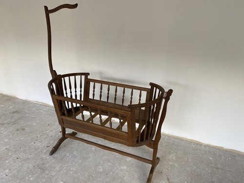 Berceau ancien bois vintage - berceau,