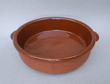 Plat en terre cuite pour la table cuisson au four vintage de service céramique  