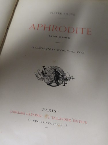 Livre ancien aphrodite - livre,